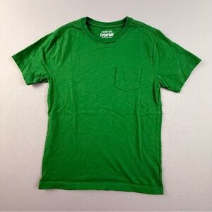 Crewcuts Shirt Youth Boys Size 12 Short Sleeve Classic Fit‎ Pocket Chest Green